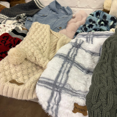 40-Pieces Pet Clothes, Mixed Sizes, Dog Sweaters, Hoodies, Shirts, Jackets