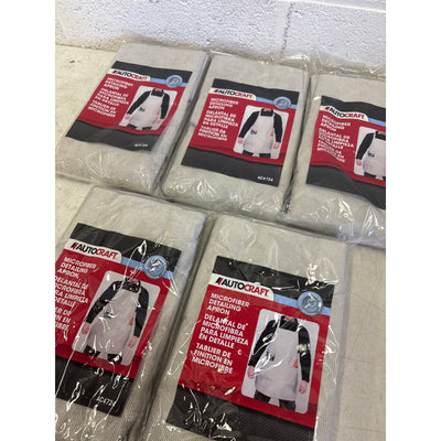 PACK-OF-5 AutoCraft Detailing Apron Microfiber Water Resistant Lightweight, Gray