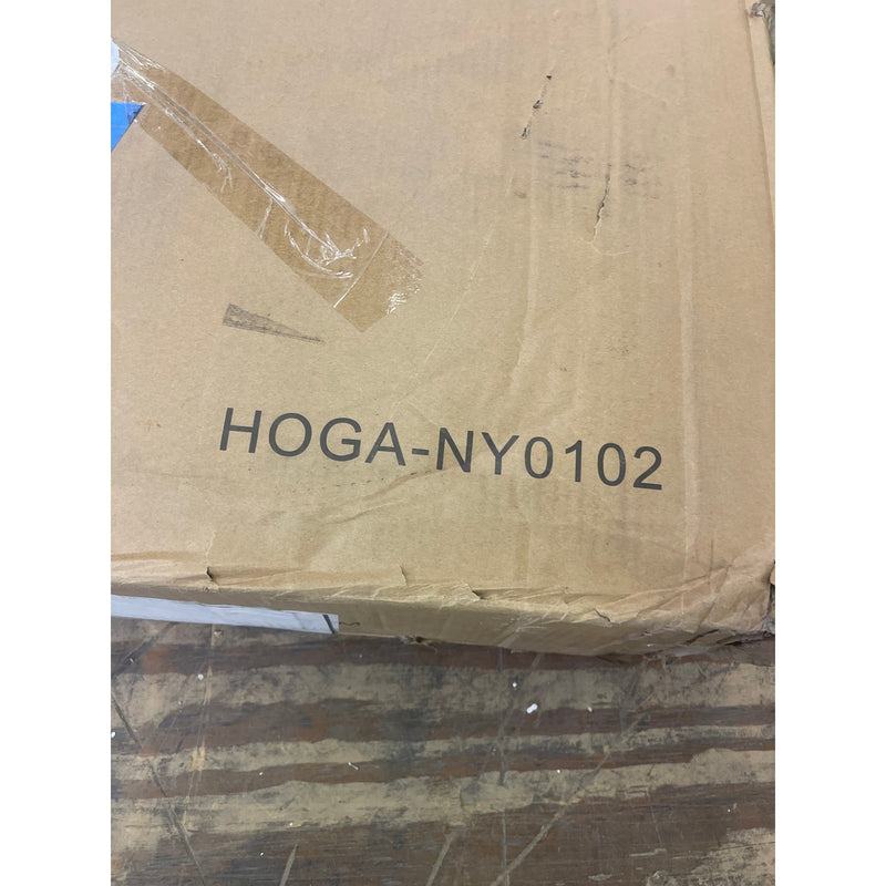 Tribesigns 70.86" Oval Executive Desk Modern Computer Table, Brown & Black