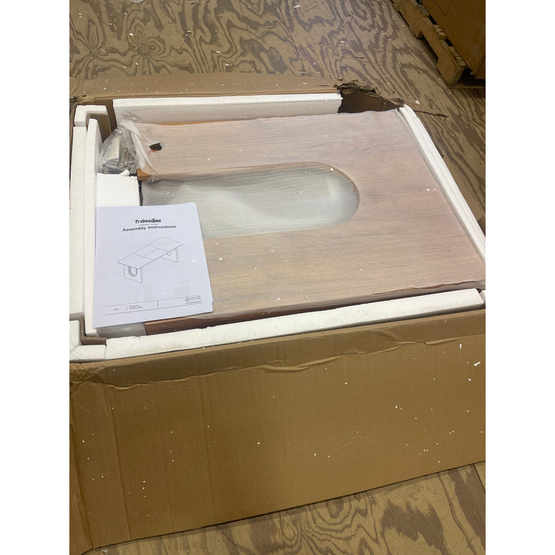 Tribesigns 71" Executive Desk Modern Computer Desk w Wood Double Pedestal, Brown