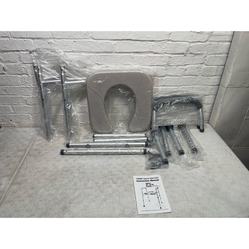 TABEKE Raised Toilet Seat w Handles, Soft Padded Toilet Seat Risers for Seniors
