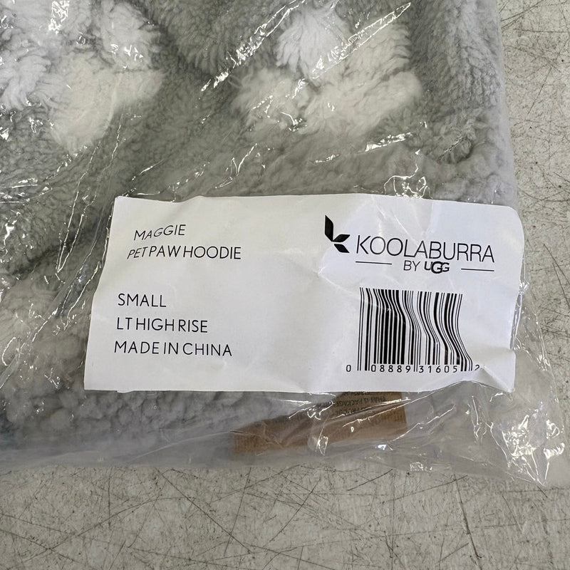 Koolaburra by UGG Pet Maggie Paw Hoodie Dog Jacket 12-13" Collar, Gray - Small