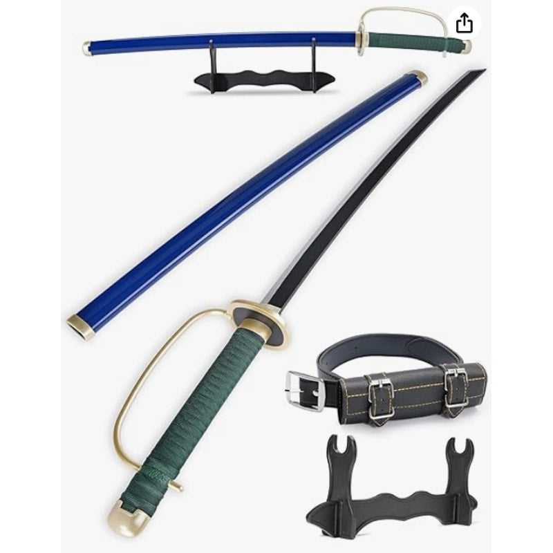 One Piece Gryphon Sword 41" Toy Katana Replica w Holster Belt and Display Stand