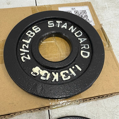 SET OF 2 - 2.5 lbs Weight Plates with 2" Bar Diameter, Weight Lifting Training