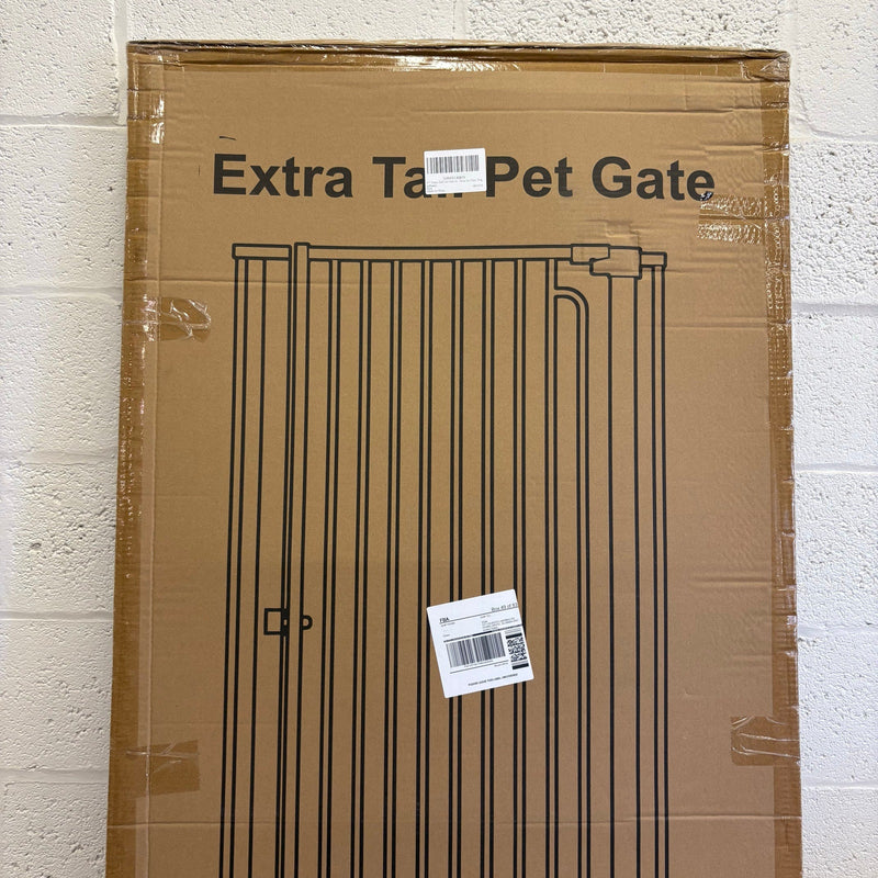 TheyFirst 57" Extra Tall Pet Gate for Doorways, 38.5"-43.3" Auto Close - Black