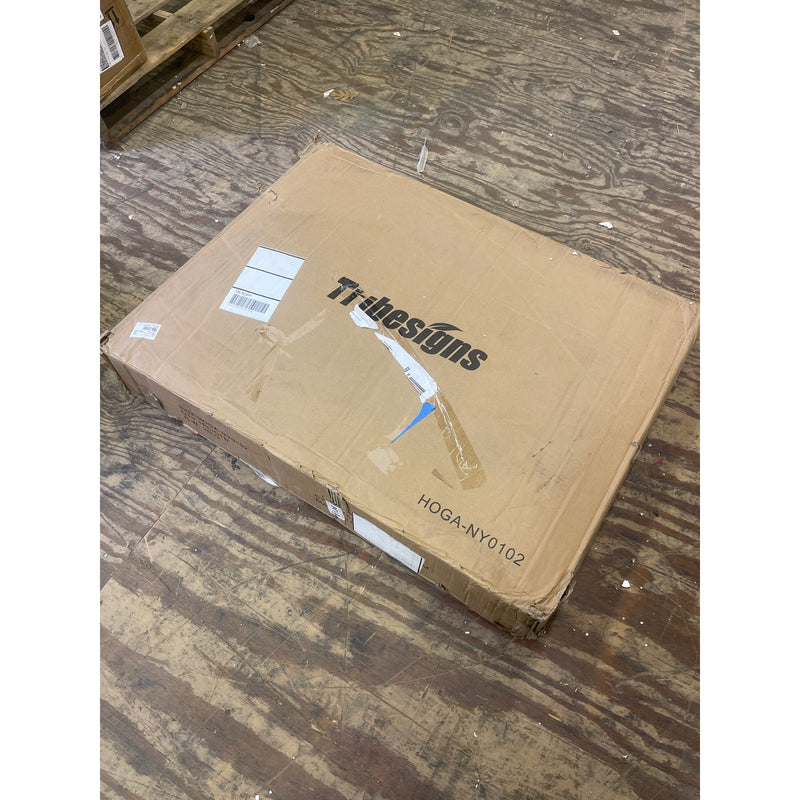 Tribesigns 70.86" Oval Executive Desk Modern Computer Table, Brown & Black