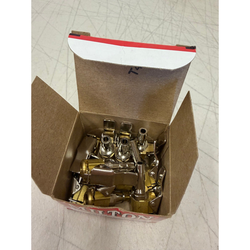 (10 pack) Milton 697 1/4" ID Euro Style Hose Barb Air Chuck Clip