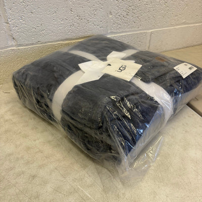 UGG Throw Blanket 50 x 70 Inches Plush Fleece Throw, Oversized,  Denim Blue
