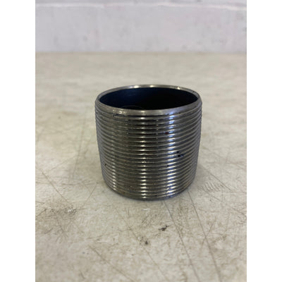 SET-OF-25 2"x2"x2" Black Iron Tee and SET-OF-38 2" Close Stainless Steel Nipple