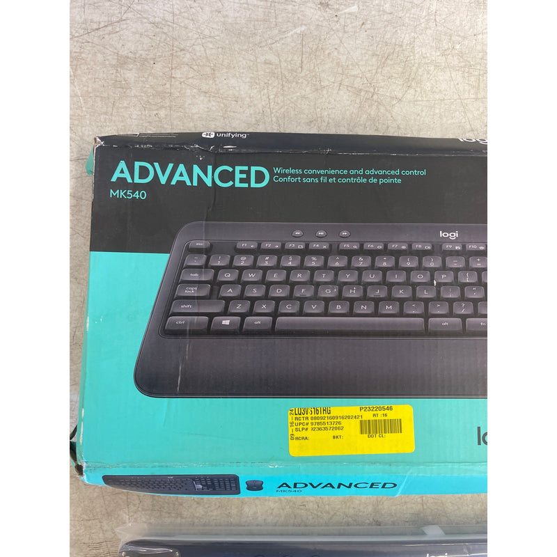 Logitech - MK540 Full-size Advanced Wireless Membrane Keyboard and Mouse Combo