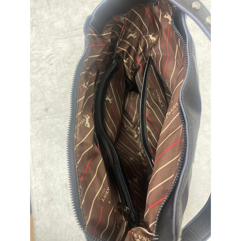 Montana West Tote Bag Leather Handbags for Women Top Handle - Black