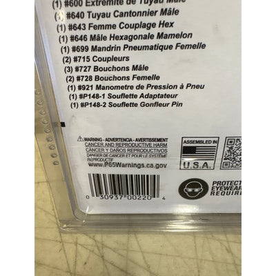 Milton Industries M Style 1/4" NPT Compressor Starter Kit - 16 Piece, Air Tools