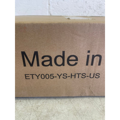 Wooden High Chair Adjustable Height Easy to Clean Highchair Dark Brown/Yellow