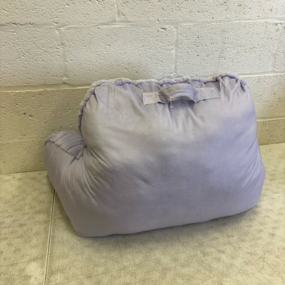UGG Plush Backrest Pillow, 34"W x 18"H Reading Pillow Soft - Purple Fuzzy Design