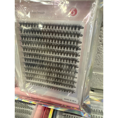 LOT-OF-20-Sets DIY Eye Lash Clusters Extensions Kit, 240pcs/ Set, 40D 9-16 mm
