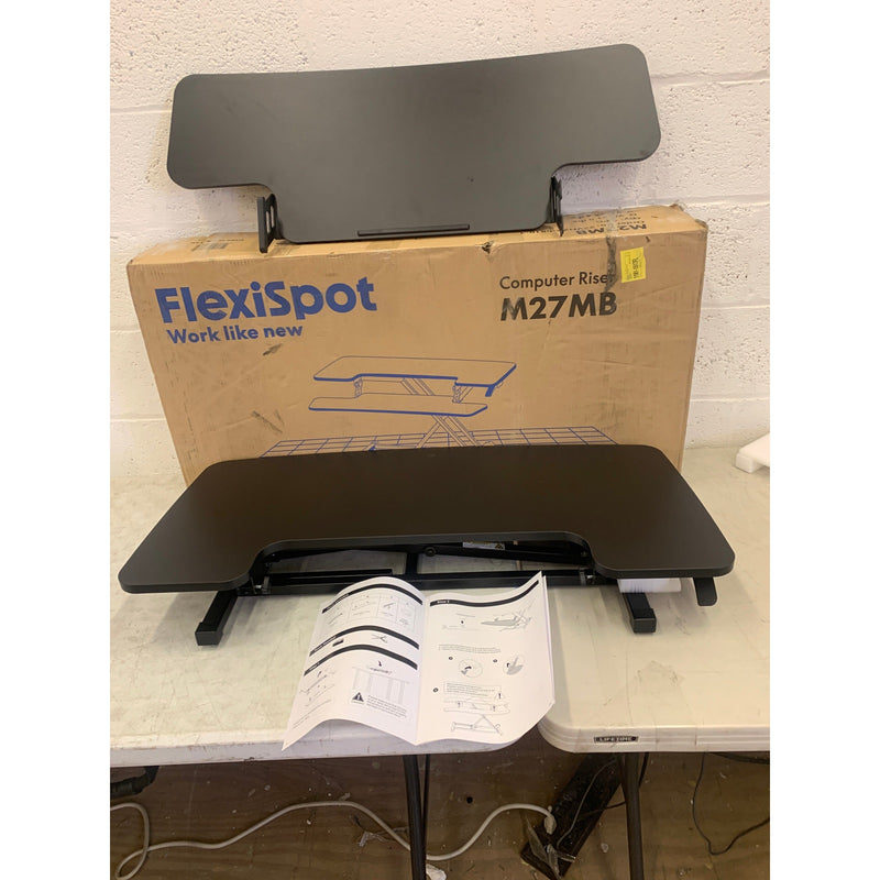 FLEXISPOT 35" Sit-Stand Desk Converter Adjustable Height w Keyboard Tray, READ