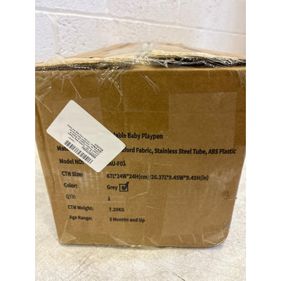 JAUCYA 50"x50"x26" Foldable Baby Playpen Compact& Portable for Babies & Toddlers