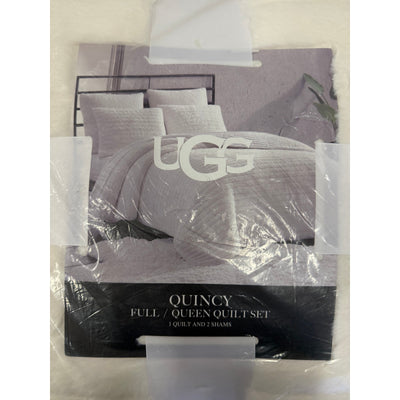 UGG Quincy 3pc Full/Queen Quilt Set, 1 Quilt & 2 Shams, Soft & Cozy - White