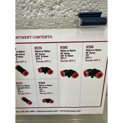 ‎S.U.R & R Auto Parts K555 Nylon Fuel Line Union Assortment, 12 Pieces