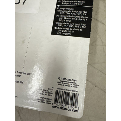 Titan 14 pc. Torx Bit Socket Set with Storage Rails, Hand Tools - 16190