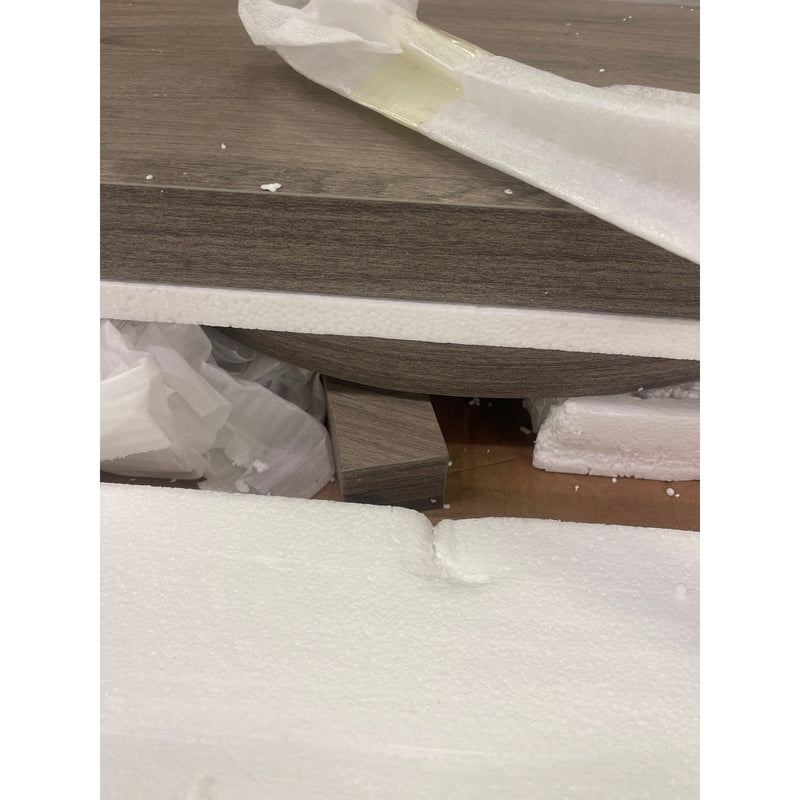 Tribesigns Farmhouse Console Table, 55 Inch Wood Sofa Table Hallway Table Gray