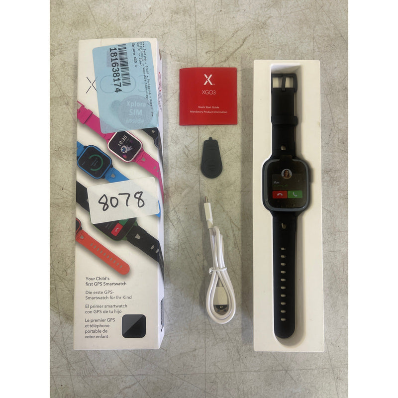 Xplora XGO3 Kids Smart Watch Cell Phone w GPS Tracker, Bundle - Black