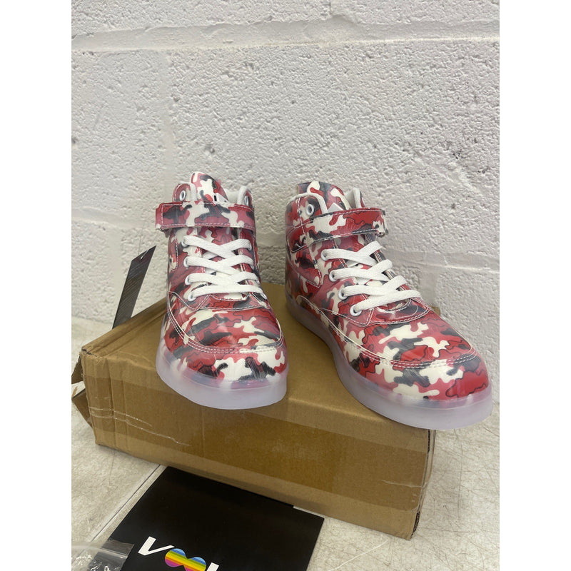 Voovix Kids LED Light up Shoes USB Charging Flashing High-top Sneakers Size 5.5