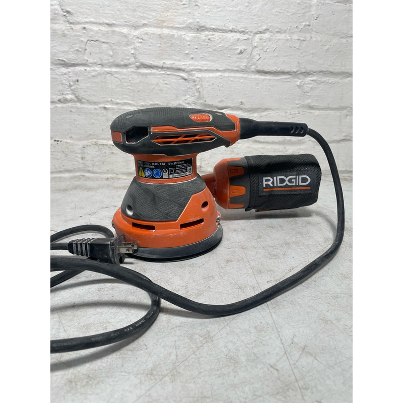 Ridgid Random Orbital Sander 3 Amp Corded Electric 5" Corded Electric w Tool Bag
