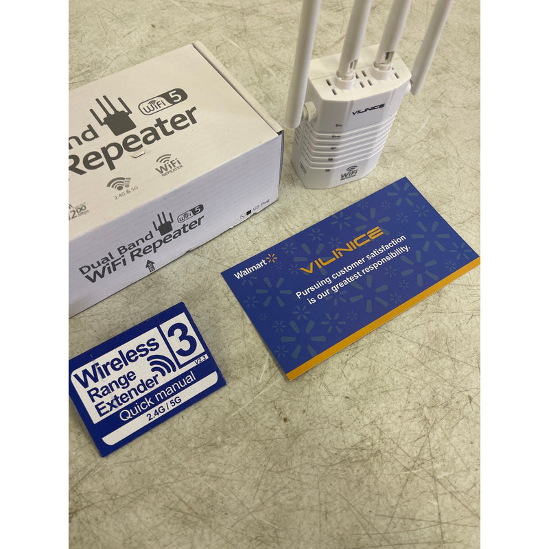 VILINICE WiFi Extender 1200Mbps, Dual-Band Wi-Fi Signal Repeaters, 8800 SQFT