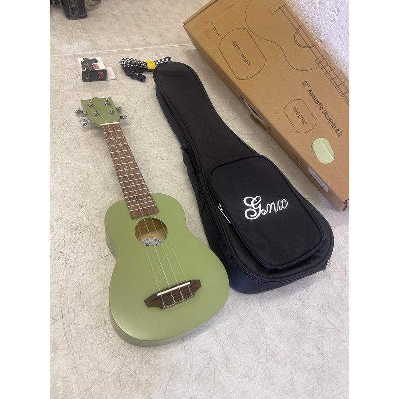 GMX 21" Ukulele Bundle Kits w Gig Bag Strap 2 Picks Tuner Nylon String Green