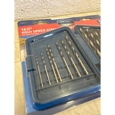 Century Drill High Speed Steel Drill Bit Set 13 Piece 1/16 To 1/4" - 88913