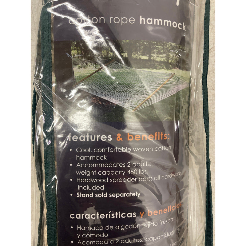 Castaway Living 13 ft. Double Traditional Hand Woven Cotton Rope Hammock