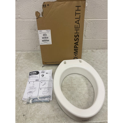 Carex Toilet Seat Riser Elongated Raised Toilet Seat Adds 3.5" to Toilet Height