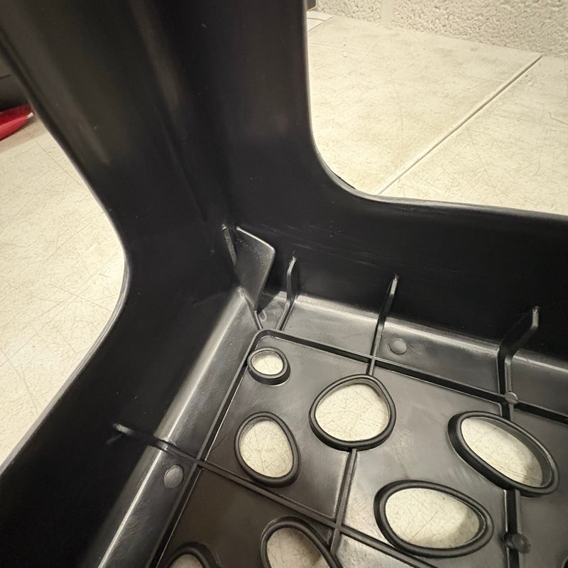 6-Pack Plastic Stools 16.9 Inch Black Nesting Stools Portable Backless, READ