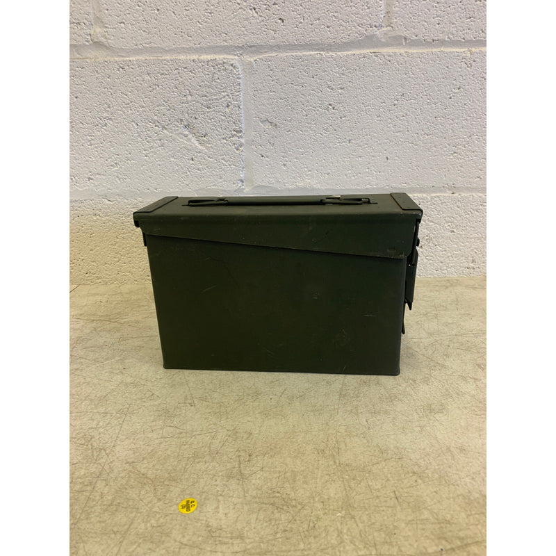 Metal Ammo Storage Box - .30 Cal Green Locking Steel Ammo Can 17 M19A1 Green