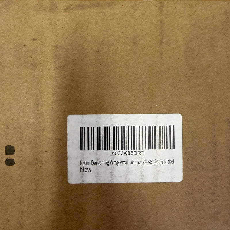 Room Darkening Wrap Around Double Curtain Rods for Window 28-48", Satin Nickel