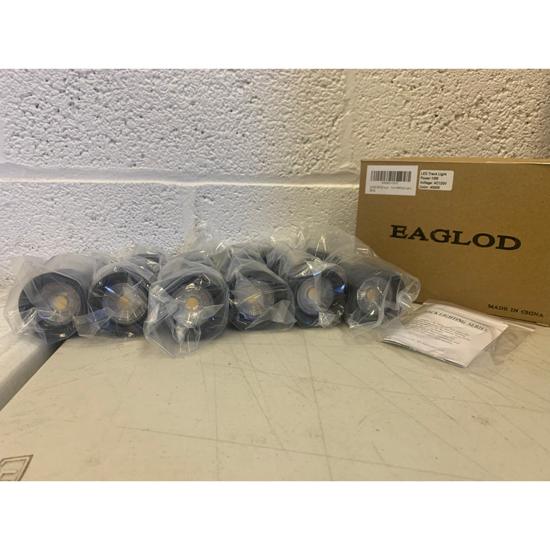 6-PACK EAGLOD 10W LED Track Lighting Heads,Halo H-Type Light Heards,36°Accent