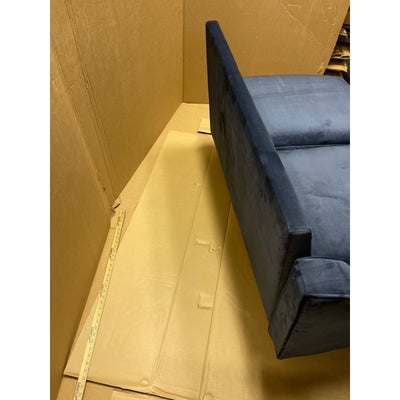 52x31x29" Sectional Couch PIECE, Love Seat, Living Room Furniture, Soft Velvet - Dark Blue