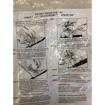 Swede-O Ankle Lok Support with Knit Tongue, XX Large Ankle Brace White Sprain