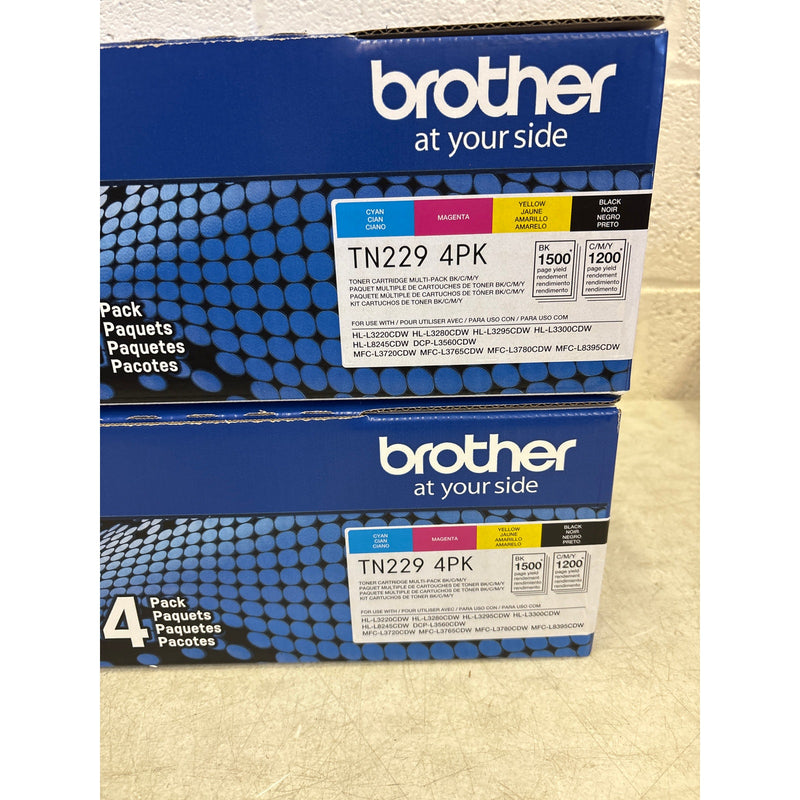 SET-OF-2 Brother Printer Toner Cartridges Black Cyan Magenta Yellow TN2294PK