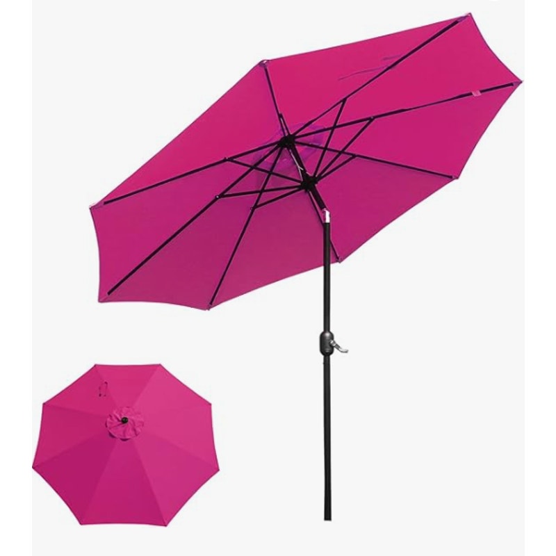 COZYVIDA- Outdoor patio Umbrella 9ft Patio Table Umbrella w/ Auto Tilt & Crank