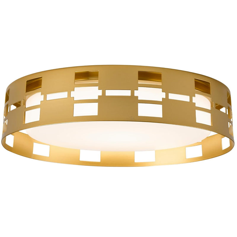 Puncoll Gold Flush Mount Light Fixture - 13-inch Ceiling Lights 3000K -C3947 TB