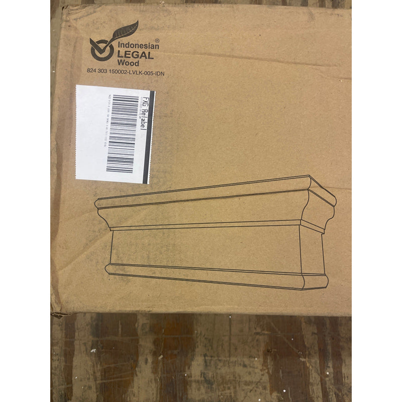 Nova Solo Halifax Floating Wall Shelf, White 4.7 x 9.6 x 47.2 in. Ding/ Dent