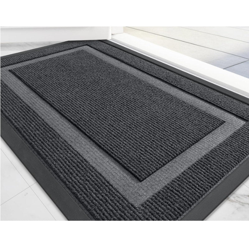 47"x32" OLANLY Front Door Mat Indoor Outdoor Entrance Waterproof All-Season Grey