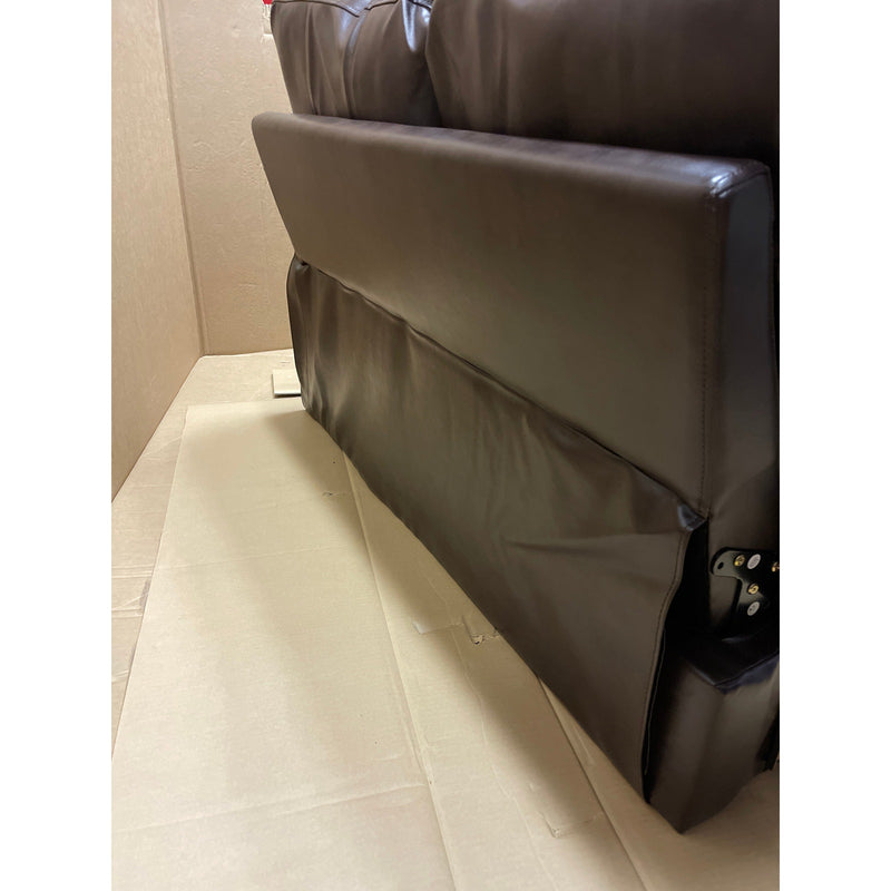 46 x 29 x 27" Sectional Piece, Love Seat, Floor Seat, No Feet, Brown Leather