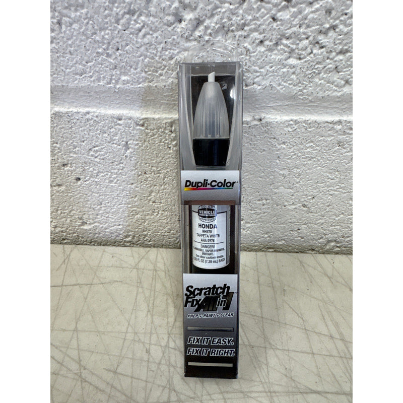 Duplicolor All-in-1 Touch Up Paint Pen, Taffeta White Honda NH578, 0.25 oz