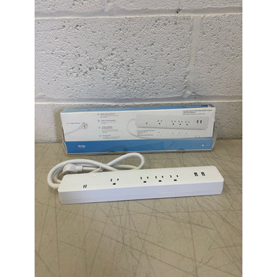 Array by Hampton - 4-Outlet/2-USB Wi-Fi Smart Power Strip and Surge Protector