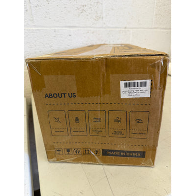 Amico Ceiling Fan (52 inch) with Light & Remote Control, Noiseless 3-Blade Black