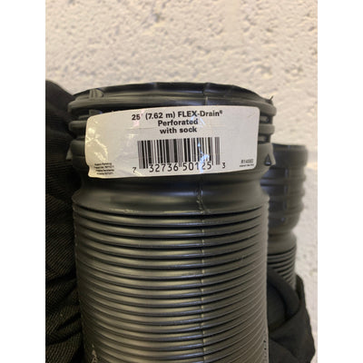 Amerimax Home FLEX Drain 4 in. x 25 ft. Black Copolymer Perforated w Sock