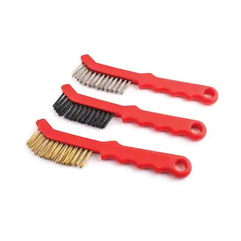 Titan Products 3 Piece Brake Caliper Brush, Stainless Steel, Brass, Soft Plastic